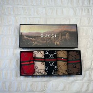 Gucci unisex Sox 5 pair 100% authentic